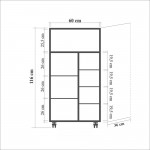 Έπιπλο εισόδου Multi μελαμίνη sonoma oak χρώμα 60x36x116cm c433333