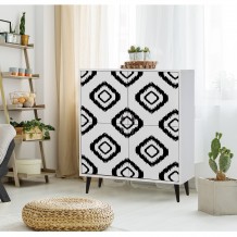 STELLA Έπιπλο εισόδου ΛΕΥΚΟ ΜΑΥΡΟ ΜΕΛΑΜΙΝΗ 95x36xH111cm c433337 STELLA Έπιπλο εισόδου ΛΕΥΚΟ ΜΑΥΡΟ ΜΕΛΑΜΙΝΗ 95x36xH111cm c433337