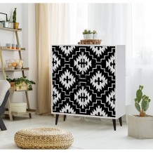 STELLA Έπιπλο εισόδου ΛΕΥΚΟ ΜΑΥΡΟ ΜΕΛΑΜΙΝΗ 95x36xH111cm c433338 STELLA Έπιπλο εισόδου ΛΕΥΚΟ ΜΑΥΡΟ ΜΕΛΑΜΙΝΗ 95x36xH111cm c433338