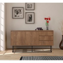 Μπουφέ Prato καρυδί μαύρο χρώμα μοριοσανίδα 140x36x72cm c433392 Μπουφέ Prato καρυδί μαύρο χρώμα μοριοσανίδα 140x36x72cm c433392