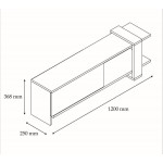 Έπιπλο tv Palmi ανθρακί atlantic pine χρώμα μελαμίνη 120x25x36 8cm c433393