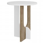 Βοηθητικό τραπέζι Luna pakoworld λευκό-φυσικό Φ40x47 εκ c433410