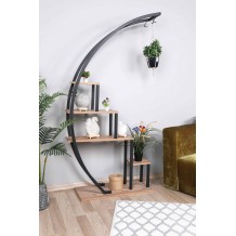 Deco ραφιέρα Atlantic pine μαύρο μελαμίνη 85x35x180cm c433528 Deco ραφιέρα Atlantic pine μαύρο μελαμίνη 85x35x180cm c433528
