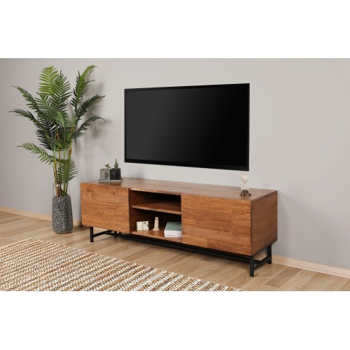 Έπιπλο tv Brindisi καρυδί χρώμα ξύλο 150x41x50cm c433529