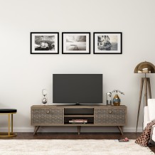 Έπιπλο tv Barletta ανθρακί καρυδί χρώμα μελαμίνη 150x35x45cm c433532 Έπιπλο tv Barletta ανθρακί καρυδί χρώμα μελαμίνη 150x35x45cm c433532
