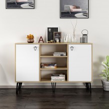 Μπουφέ Tono sapphire oak λευκό χρώμα μελαμίνη 140x40x96cm c433535 Μπουφέ Tono sapphire oak λευκό χρώμα μελαμίνη 140x40x96cm c433535