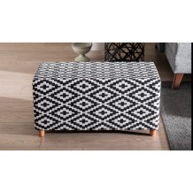 Σκαμπώ Perugia μαύρο λευκό χρώμα ξύλο 80x40x40cm c433539 Σκαμπώ Perugia μαύρο λευκό χρώμα ξύλο 80x40x40cm c433539