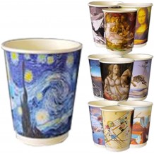 Ποτήρι Ζεστών και Κρύων Χάρτινο διπλού τοιχώματος Διάφοροι πίνακες 355ml-12oz - Σετ 100 c433555