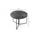 Τραπέζι Bandiera ανθρακί χρώμα μέταλλο 100x100x72cm c433556
