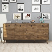 Μπουφέ Fermo καρυδί χρώμα μελαμίνη 180x45x80cm c433565 Μπουφέ Fermo καρυδί χρώμα μελαμίνη 180x45x80cm c433565