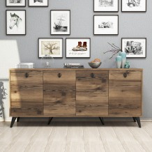 Μπουφέ Fermo καρυδί χρώμα μελαμίνη 180x45x80cm c433566 Μπουφέ Fermo καρυδί χρώμα μελαμίνη 180x45x80cm c433566