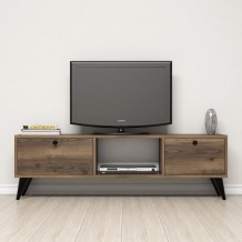 Έπιπλο tv Fermo καρυδί μαύρο χρώμα μελαμίνη 138x29 5x42 6cm c433572 Έπιπλο tv Fermo καρυδί μαύρο χρώμα μελαμίνη 138x29 5x42 6cm c433572