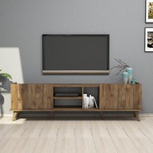 Έπιπλο tv Fermo καρυδί χρώμα μελαμίνη 180x34x52cm c433573 Έπιπλο tv Fermo καρυδί χρώμα μελαμίνη 180x34x52cm c433573