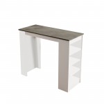 Τραπέζι μπαρ Cocenza γκρι λευκό χρώμα μελαμίνη 120x51 6x101 8cm c433603