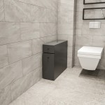 Ντουλάπι μπάνιου Al muro ανθρακί χρώμα μελαμίνη 19x60x55cm c433618