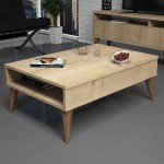 Τραπεζάκι σαλονιού Pavia oak χρώμα μελαμίνη 90x60x34 6cm c433623