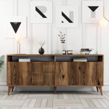 Μπουφέ Pavia καρυδί χρώμα μελαμίνη 180x35x78 6cm c433631 Μπουφέ Pavia καρυδί χρώμα μελαμίνη 180x35x78 6cm c433631