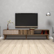 Έπιπλο tv Pavia καρυδί χρώμα μελαμίνη 180x35x40cm c433635 Έπιπλο tv Pavia καρυδί χρώμα μελαμίνη 180x35x40cm c433635