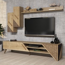 Έπιπλο tv Dolce oak χρώμα μελαμίνη 180x37x40cm c433642 Έπιπλο tv Dolce oak χρώμα μελαμίνη 180x37x40cm c433642