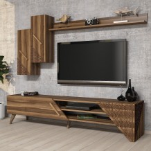 Έπιπλο tv Dolce καρυδί χρώμα μελαμίνη 180x37x40cm c433643 Έπιπλο tv Dolce καρυδί χρώμα μελαμίνη 180x37x40cm c433643