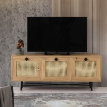 Έπιπλο TV Frosinone oak μαύρο χρώμα μελαμίνη 140x40x60cm c433663 Έπιπλο TV Frosinone oak μαύρο χρώμα μελαμίνη 140x40x60cm c433663