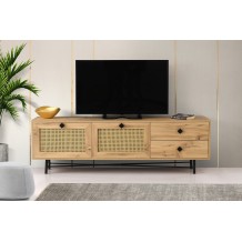 Έπιπλο TV Frosinone oak μαύρο χρώμα μελαμίνη 180x40x60cm c433665 Έπιπλο TV Frosinone oak μαύρο χρώμα μελαμίνη 180x40x60cm c433665
