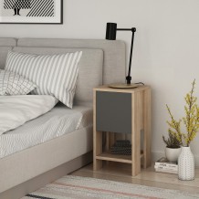 Κομοδίνο Frosinone oak ανθρακί χρώμα μελαμίνη 30x30x55cm c433670 Κομοδίνο Frosinone oak ανθρακί χρώμα μελαμίνη 30x30x55cm c433670
