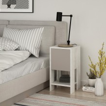 Κομοδίνο Frosinone λευκό μόκα χρώμα μελαμίνη 30x30x55cm c433671 Κομοδίνο Frosinone λευκό μόκα χρώμα μελαμίνη 30x30x55cm c433671