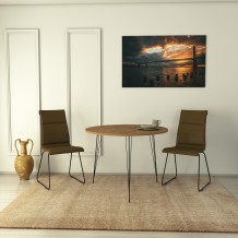 Τραπέζι Avanz oak χρώμα μέταλλο μελαμίνη 90x90x75cm c433715 Τραπέζι Avanz oak χρώμα μέταλλο μελαμίνη 90x90x75cm c433715