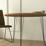 Τραπέζι Avanz oak χρώμα μέταλλο μελαμίνη 90x90x75cm c433715