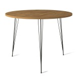Τραπέζι Avanz oak χρώμα μέταλλο μελαμίνη 90x90x75cm c433715