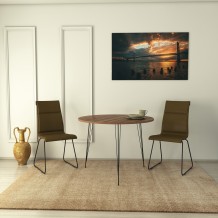 Τραπέζι Avanz καρυδί χρώμα μέταλλο μελαμίνη 90x90x75cm c433717 Τραπέζι Avanz καρυδί χρώμα μέταλλο μελαμίνη 90x90x75cm c433717