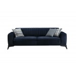 Τριθέσιος καναπές κρεβάτι Carrara navy blue χρώμα ύφασμα ξύλο 220x92x77cm c433721
