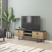 Έπιπλο tv Chieti καρυδί μαύρο χρώμα μελαμίνη 160x35x50 2cm c433727 Έπιπλο tv Chieti καρυδί μαύρο χρώμα μελαμίνη 160x35x50 2cm c433727