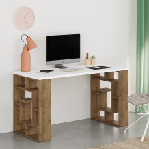 Γραφείο Mantallo λευκό oak χρώμα μελαμίνη 140x60x75cm c433778 Γραφείο Mantallo λευκό oak χρώμα μελαμίνη 140x60x75cm c433778