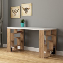 Γραφείο Mantallo λευκό oak χρώμα μελαμίνη 140x60x75cm c433779 Γραφείο Mantallo λευκό oak χρώμα μελαμίνη 140x60x75cm c433779