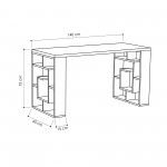 Γραφείο Mantallo λευκό oak χρώμα μελαμίνη 140x60x75cm c433779