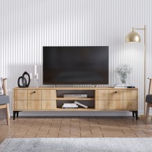 Έπιπλο tv Latina oak χρώμα μελαμίνη 180x31x55cm c433781 Έπιπλο tv Latina oak χρώμα μελαμίνη 180x31x55cm c433781