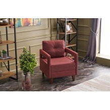 Πολυθρόνα Teramo κόκκινο χρώμα ξύλο και mdf 70x80x80cm c433787 Πολυθρόνα Teramo κόκκινο χρώμα ξύλο και mdf 70x80x80cm c433787
