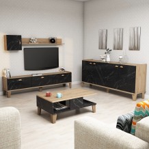 Σετ σαλονιού Famiglia oak χρώμα μελαμίνη 178x34 6x44 8cm c433825 Σετ σαλονιού Famiglia oak χρώμα μελαμίνη 178x34 6x44 8cm c433825