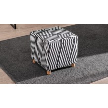 Σκαμπώ Sala λευκό μαύρο χρώμα ξύλο 40x40x40cm c433893 Σκαμπώ Sala λευκό μαύρο χρώμα ξύλο 40x40x40cm c433893