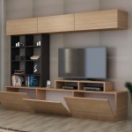 Σύνθεση TV Emilia μαύρο teak χρώμα μελαμίνη 180x37x40cm c433902