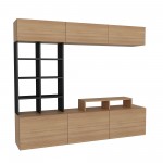 Σύνθεση TV Emilia μαύρο teak χρώμα μελαμίνη 180x37x40cm c433902