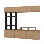 Σύνθεση TV Emilia μαύρο teak χρώμα μελαμίνη 180x37x40cm c433902