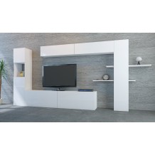 Σύνθεση TV Emilia λευκό χρώμα μελαμίνη 215x31 5x150cm c433957 Σύνθεση TV Emilia λευκό χρώμα μελαμίνη 215x31 5x150cm c433957