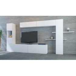 Σύνθεση TV Emilia λευκό χρώμα μελαμίνη 215x31 5x150cm c433957