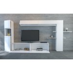 Σύνθεση TV Emilia λευκό χρώμα μελαμίνη 215x31 5x150cm c433957