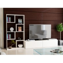 Έπιπλο TV Romana λευκό χρώμα μελαμίνη 220x33 8x133 8cm c433962 Έπιπλο TV Romana λευκό χρώμα μελαμίνη 220x33 8x133 8cm c433962