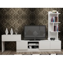 Έπιπλο TV Romana λευκό χρώμα μελαμίνη 120x29 5x38cm c433963 Έπιπλο TV Romana λευκό χρώμα μελαμίνη 120x29 5x38cm c433963