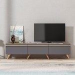 Έπιπλο tv Melone ανθρακί χρώμα μελαμίνη 180x35x42cm c433964